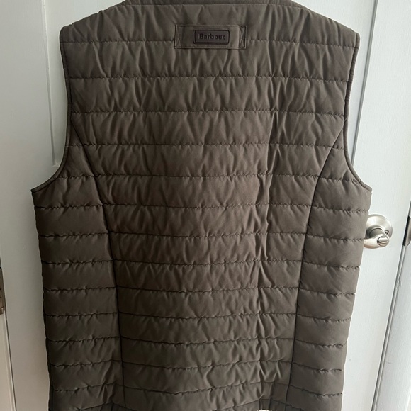 Barbour Men's Quilted Vest - Olive/Gray - Picture 3 of 5